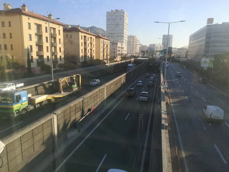 fermeture tunnel de toulon florane coups de feu tunnel de Toulon trafic fluide Toulon