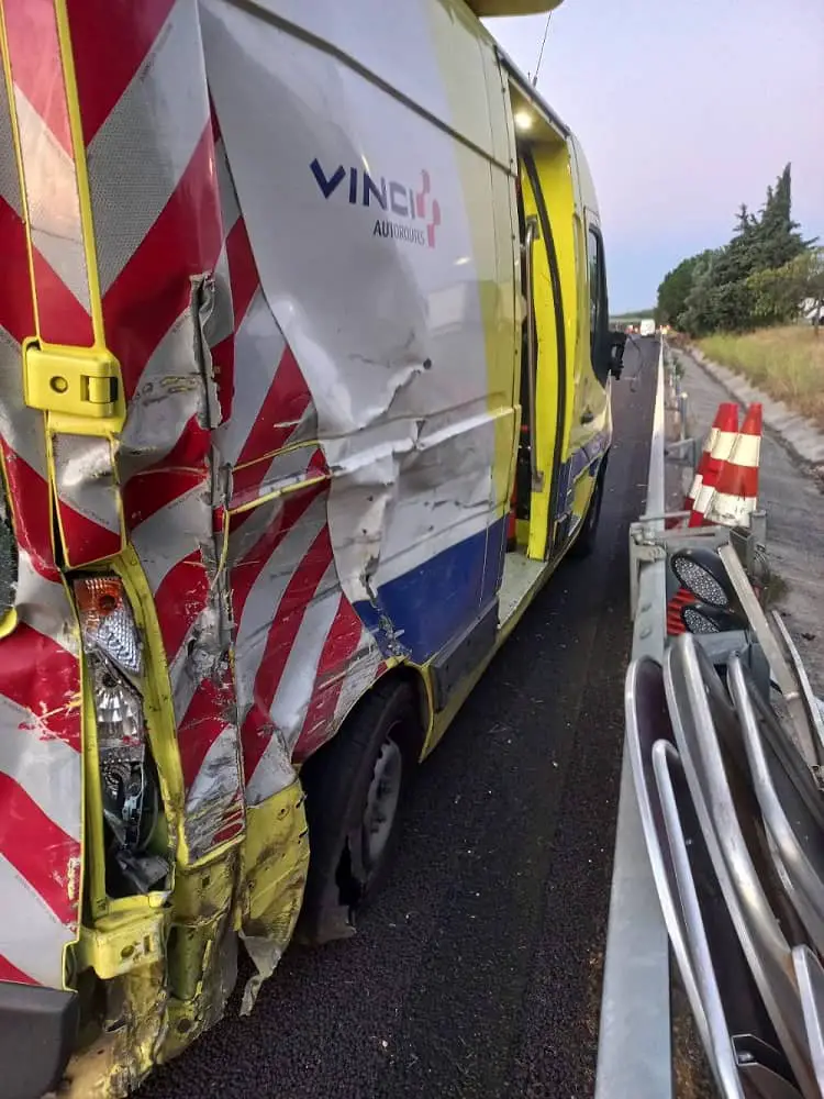 Vinci Autoroutes accidents véhicule percuté autoroutes