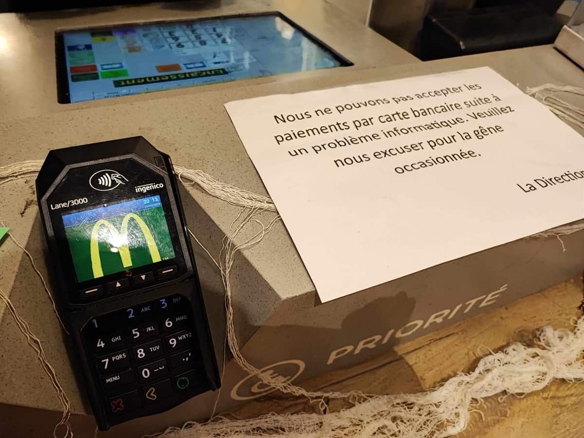 paiements carte McDonald's