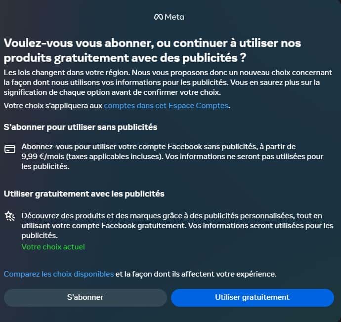 payant gratuit facebook instagram