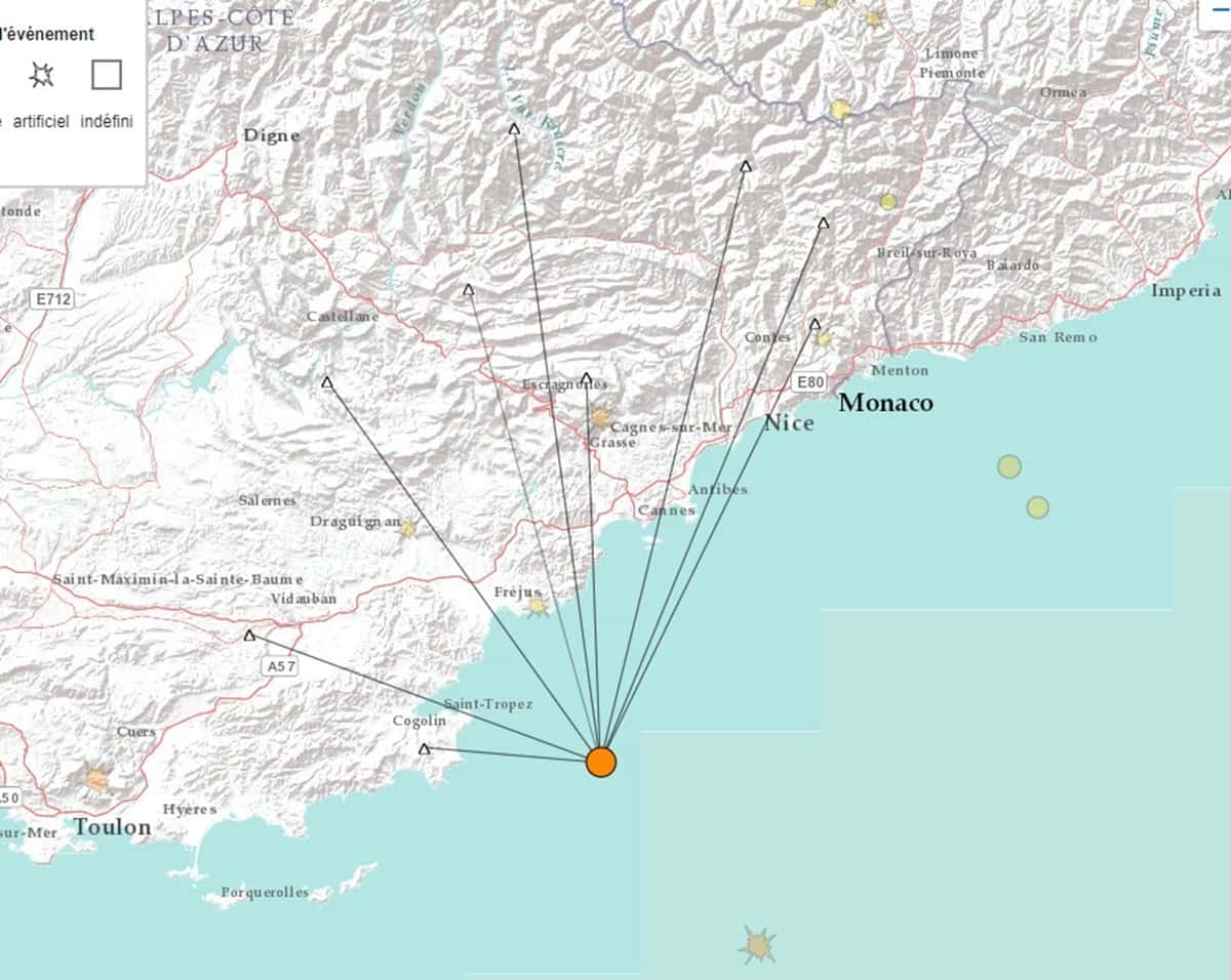 Double séisme dans le Sud de la France : impacts à Saint-Tropez et près de la frontière italienne