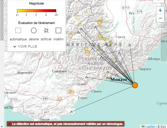 séisme Côte d'Azur