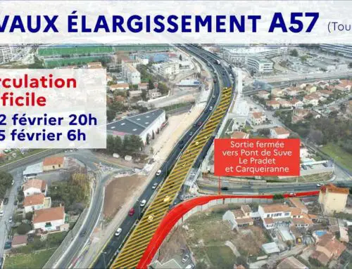 Attention aux travaux sur l’A57 : restrictions de circulation à prévoir ce week-end à Toulon