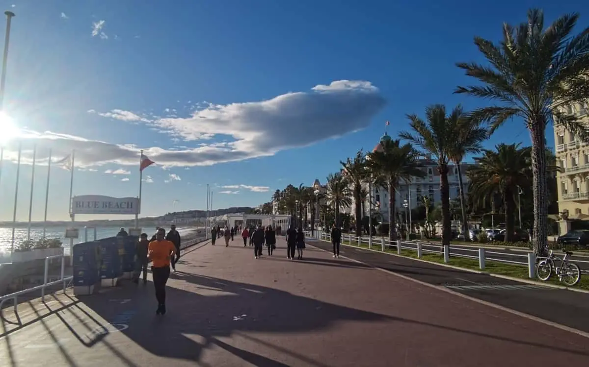 record pluie Nice Promenade des anglais