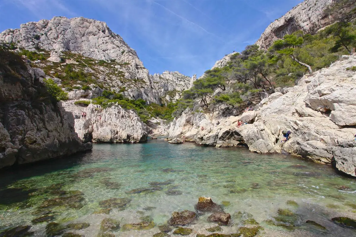 accés calanque regulé