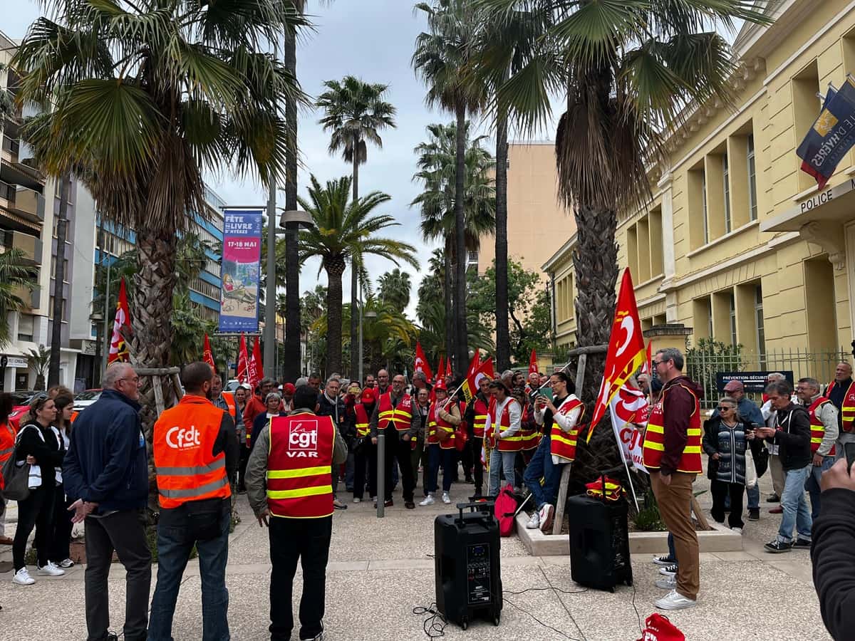 Mobilisation à Hyères droits-min Mobilisation à Hyères pour défendre les locaux syndicaux